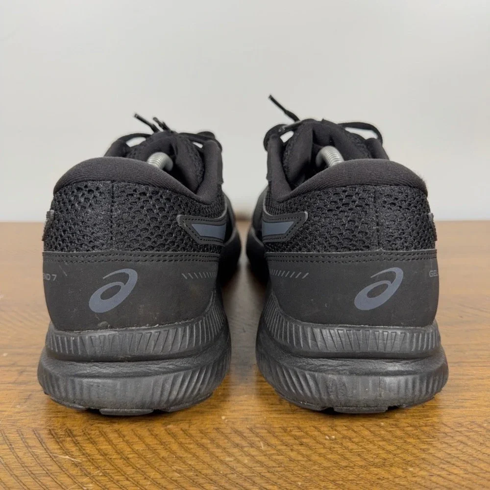 Asics Running‎ Shoes Mens 12 Black Gel-Contend 7 Athletic Mesh Sneakers Gym